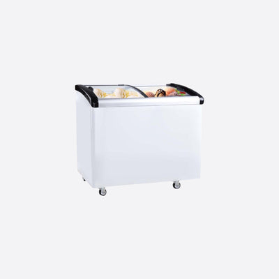 Curved Glass Ice Cream Freezer Showcase 300 litres  KSF-300I